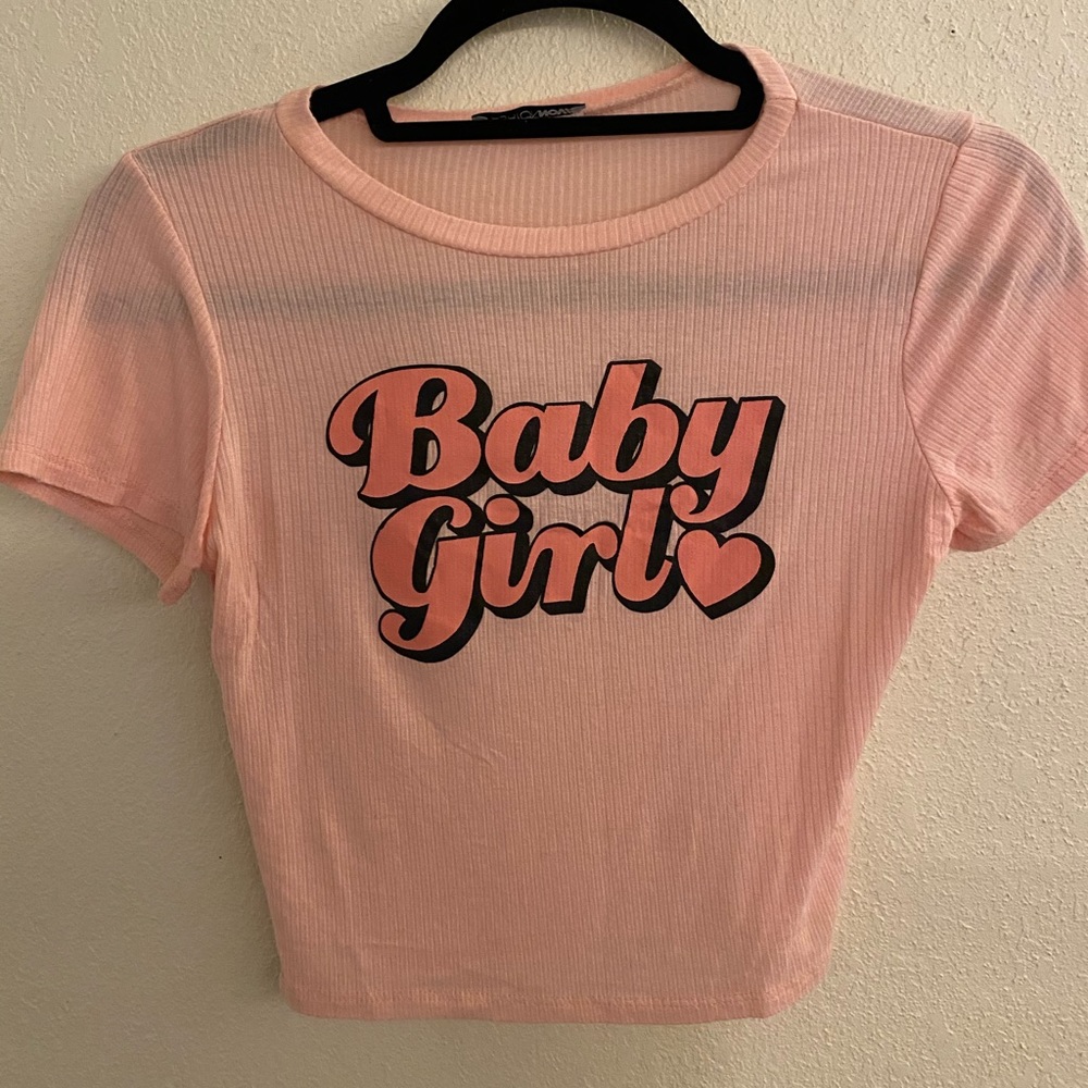 Cropped Slogan Tee